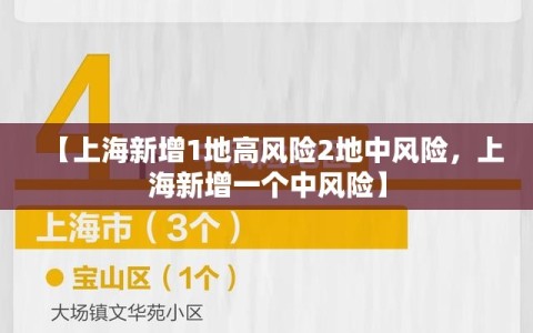【上海新增1地高风险2地中风险，上海新增一个中风险】