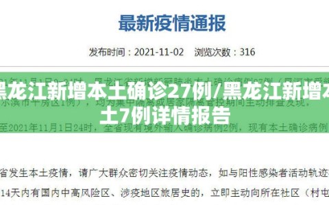 黑龙江新增本土确诊27例/黑龙江新增本土7例详情报告