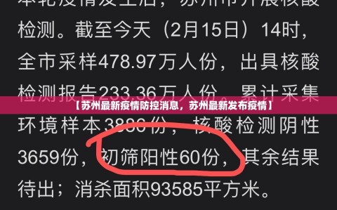 【苏州最新疫情防控消息，苏州最新发布疫情】