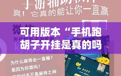 可用版本“手机跑胡子开挂是真的吗!辅助神器插件下载