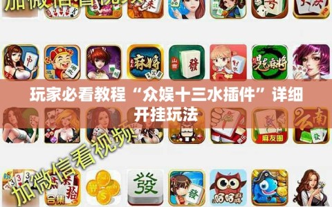玩家必看教程“众娱十三水插件”详细开挂玩法
