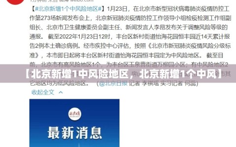 【北京新增1中风险地区，北京新增1个中风】