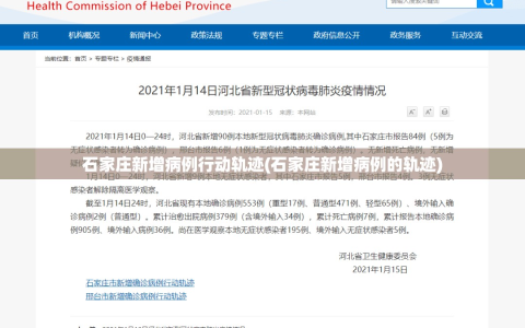 石家庄新增病例行动轨迹(石家庄新增病例的轨迹)