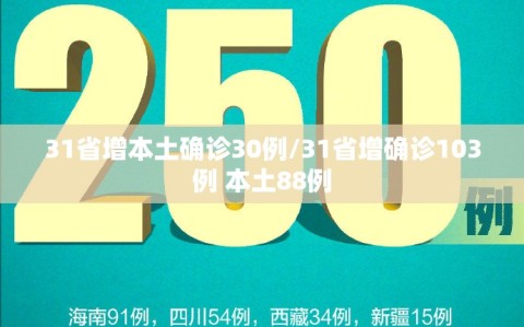 31省增本土确诊30例/31省增确诊103例 本土88例
