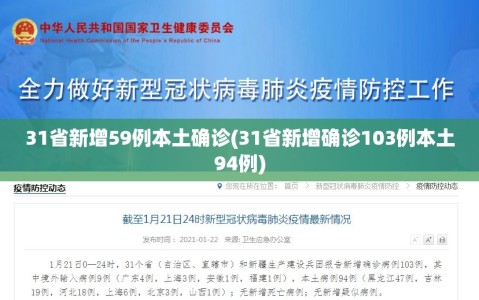 31省新增59例本土确诊(31省新增确诊103例本土94例)