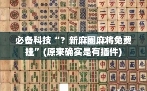 必备科技“？新麻圈麻将免费挂”(原来确实是有插件)