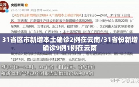 31省区市新增本土确诊2例在云南/31省份新增确诊9例1例在云南