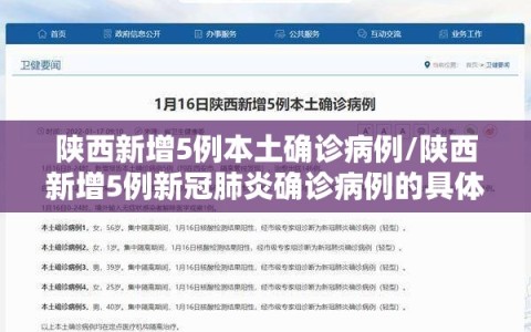 陕西新增5例本土确诊病例/陕西新增5例新冠肺炎确诊病例的具体情况