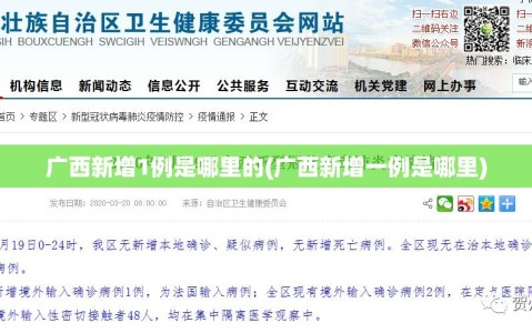 广西新增1例是哪里的(广西新增一例是哪里)