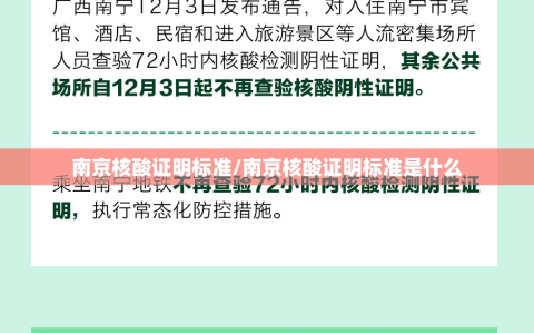 南京核酸证明标准/南京核酸证明标准是什么