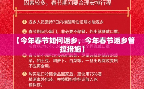 【今年春节如何返乡，今年春节返乡管控措施】
