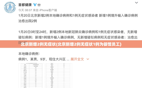 北京新增2例无症状(北京新增2例无症状1例为餐馆员工)