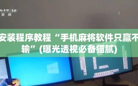 安装程序教程“手机麻将软件只赢不输”(曝光透视必备猫腻)