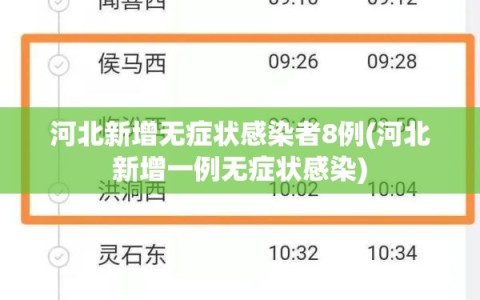 河北新增无症状感染者8例(河北新增一例无症状感染)