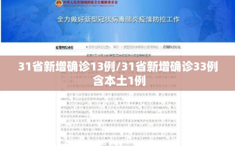31省新增确诊13例/31省新增确诊33例 含本土1例