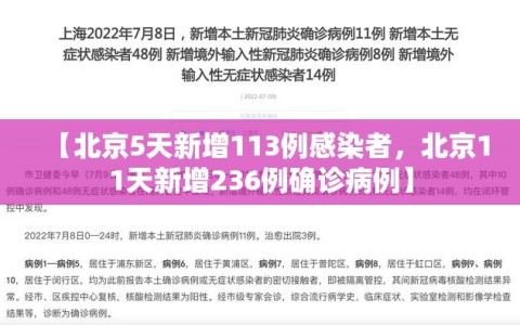 【北京5天新增113例感染者，北京11天新增236例确诊病例】