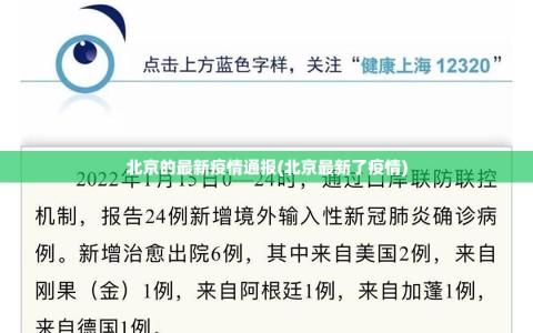 北京的最新疫情通报(北京最新了疫情)