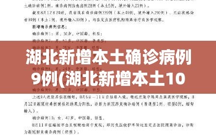 湖北新增本土确诊病例9例(湖北新增本土10例)