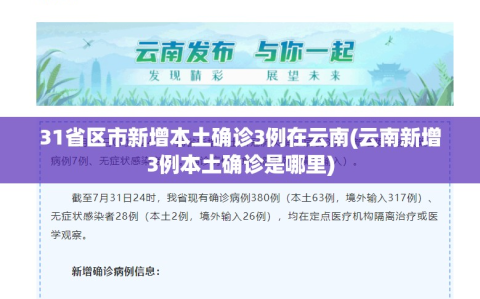 31省区市新增本土确诊3例在云南(云南新增3例本土确诊是哪里)