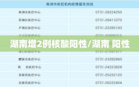 湖南增2例核酸阳性/湖南 阳性