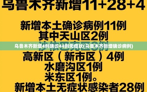 乌鲁木齐新增4例确诊44例无症状(乌鲁木齐新增确诊病例)