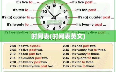 时间表(时间表英文)