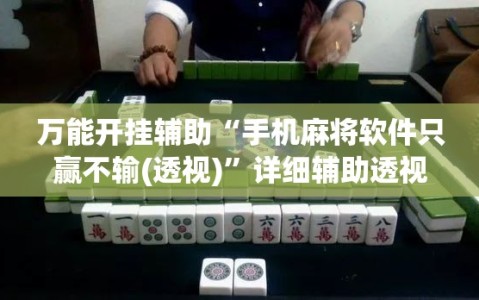 万能开挂辅助“手机麻将软件只赢不输(透视)”详细辅助透视