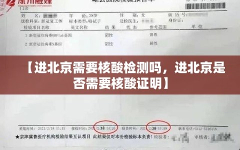 【进北京需要核酸检测吗，进北京是否需要核酸证明】