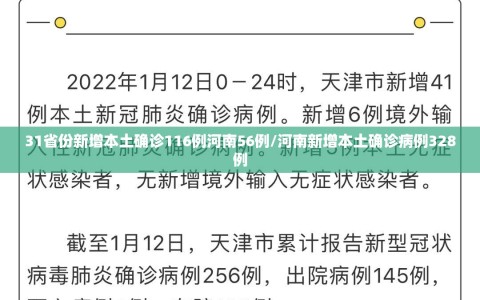 31省份新增本土确诊116例河南56例/河南新增本土确诊病例328例