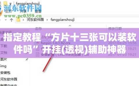指定教程“方片十三张可以装软件吗”开挂(透视)辅助神器