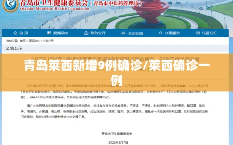 青岛莱西新增9例确诊/莱西确诊一例