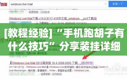 [教程经验]“手机跑胡子有什么技巧”分享装挂详细步骤