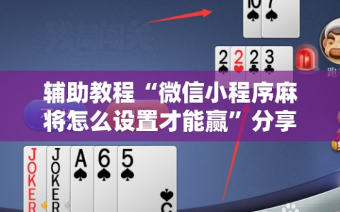 辅助教程“微信小程序麻将怎么设置才能赢”分享装挂详细步骤