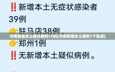 河南新增本土确诊病例15例(河南新增本土病例1个轨迹)
