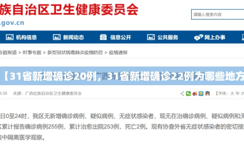【31省新增确诊20例，31省新增确诊22例为哪些地方】