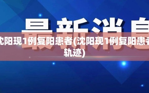沈阳现1例复阳患者(沈阳现1例复阳患者轨迹)