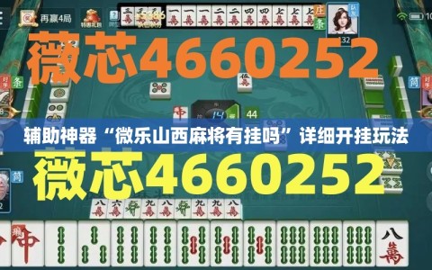 辅助神器“微乐山西麻将有挂吗”详细开挂玩法