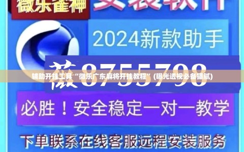 辅助开挂工具“微乐广东麻将开挂教程”(曝光透视必备猫腻)