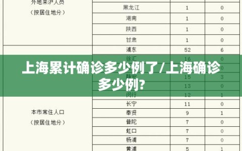 上海累计确诊多少例了/上海确诊多少例?