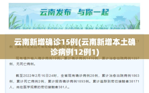 云南新增确诊15例(云南新增本土确诊病例12例1)