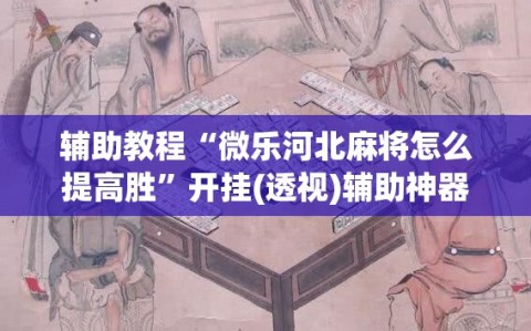 辅助教程“微乐河北麻将怎么提高胜”开挂(透视)辅助神器
