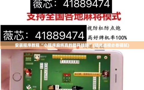 安装程序教程“小程序麻将真的能开挂吗”(曝光透视必备猫腻)