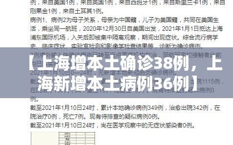 【上海增本土确诊38例，上海新增本土病例36例】