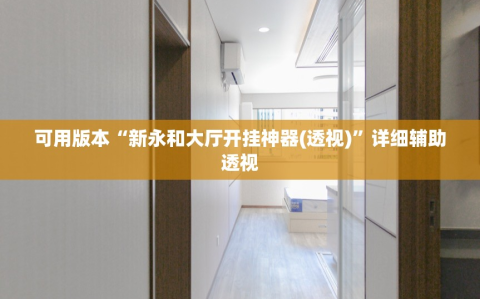 可用版本“新永和大厅开挂神器(透视)”详细辅助透视