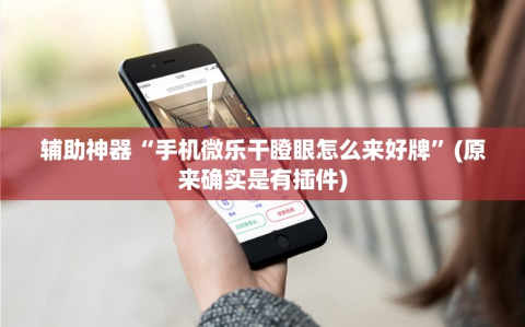 辅助神器“手机微乐干瞪眼怎么来好牌”(原来确实是有插件)
