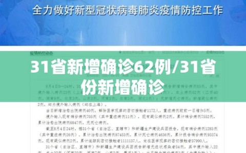 31省新增确诊62例/31省份新增确诊