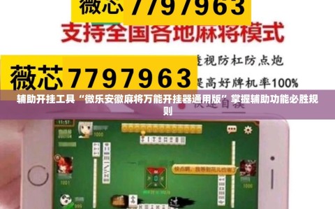 辅助开挂工具“微乐安徽麻将万能开挂器通用版”掌握辅助功能必胜规则