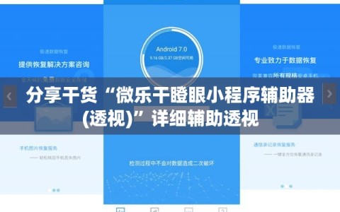 分享干货“微乐干瞪眼小程序辅助器(透视)”详细辅助透视
