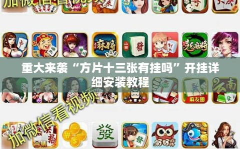 重大来袭“方片十三张有挂吗”开挂详细安装教程