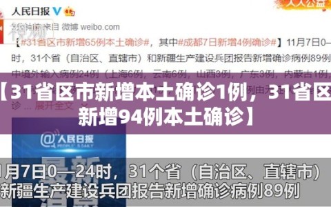 【31省区市新增本土确诊1例，31省区市新增94例本土确诊】